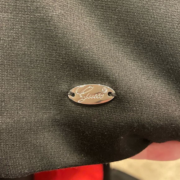 NWT GUESS Bodycon Dress - Black and Red Orange - Picture 8 of 9